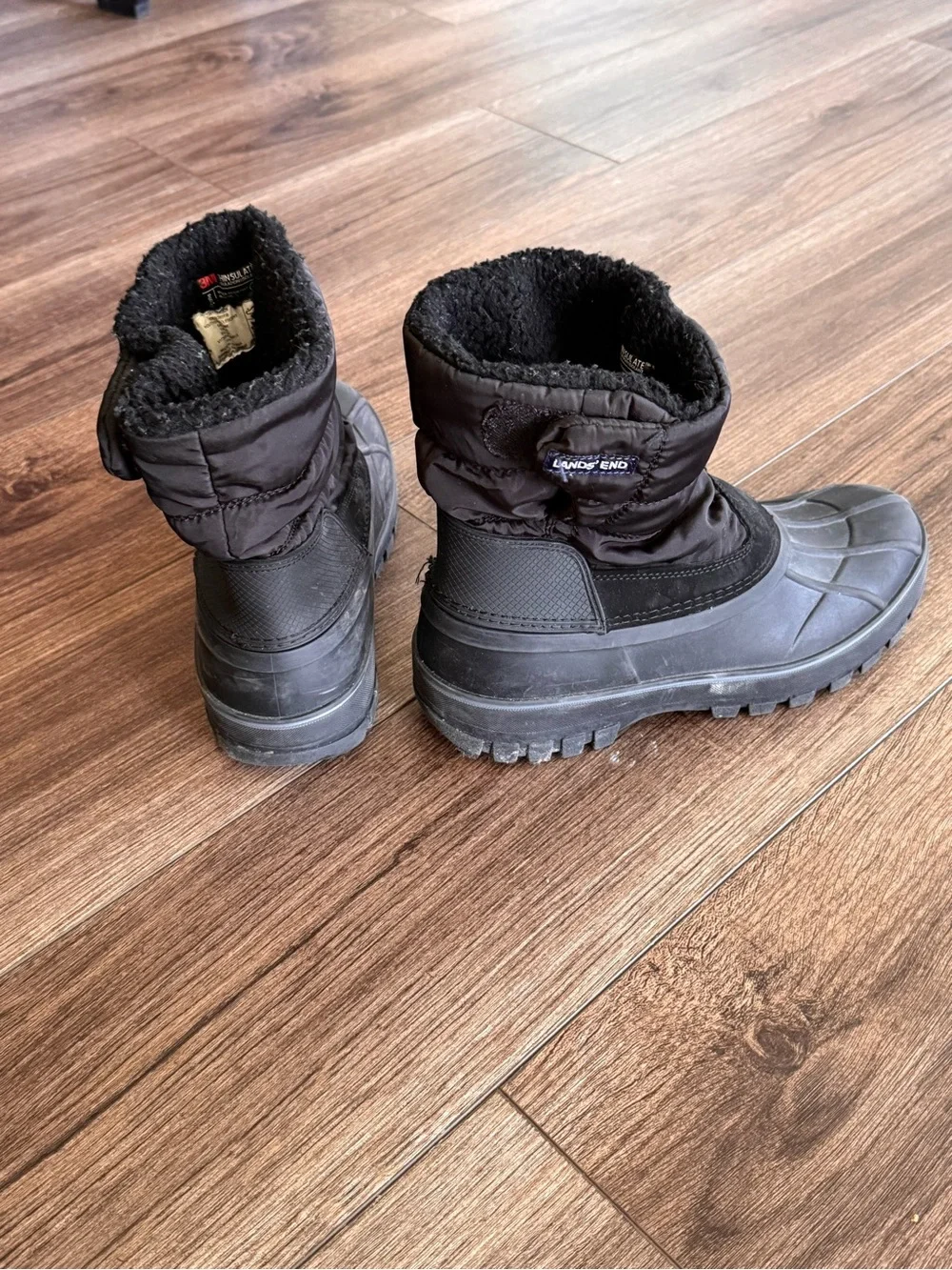 Lands End School Uniform Kids Frost Insulated Waterproof Snow Boots Size 6